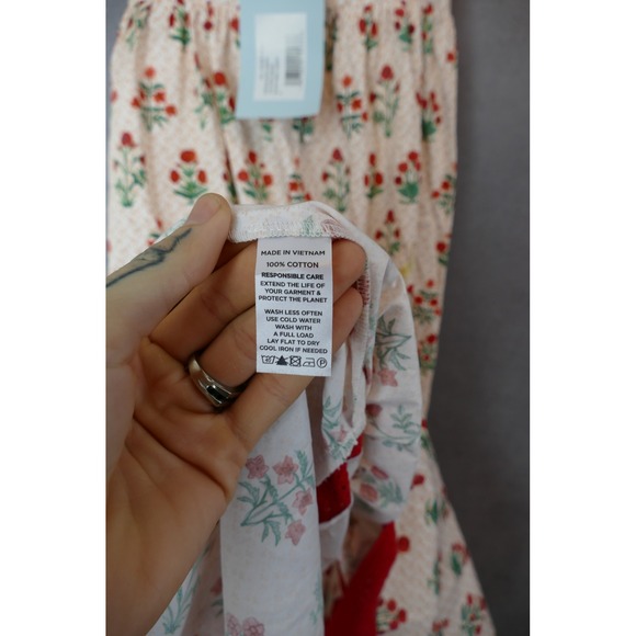 Hill House Home The Pippa Dress Block Print Poppy Ruffle Sleeve Cottagecore S - Picture 11 of 12